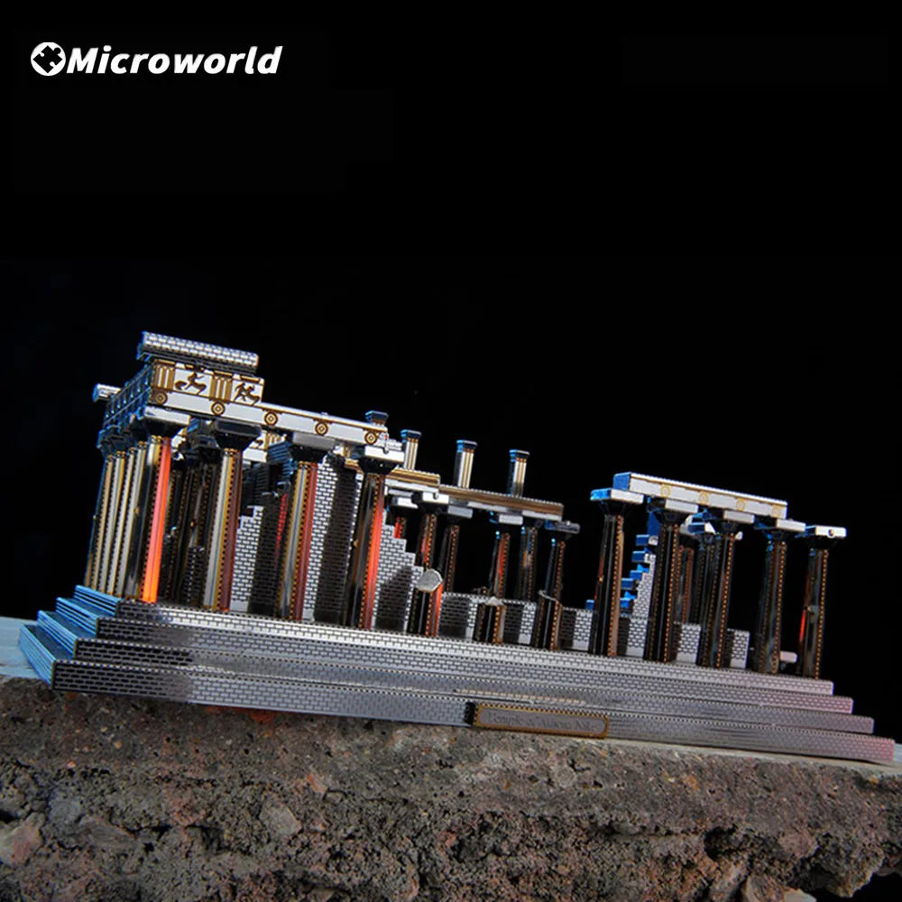 Microworld-juegos de rompecabezas de Metal 3D, Kits de modelos de construcción del templo de Atenea