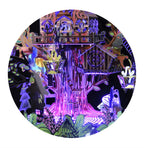 Microworld-rompecabezas de Metal 3D con tema de bosque, caja de música giratoria, modelo DIY con Kits de luces LED
