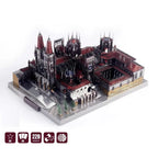 Microworld-rompecabezas de Metal 3D, modelo de construcción de Catedral de Burgos español, Kits de ensamblaje, rompecabezas educativo de corte láser