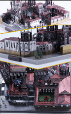 Microworld-rompecabezas de Metal 3D, modelo de construcción de Catedral de Burgos español, Kits de ensamblaje, rompecabezas educativo de corte láser