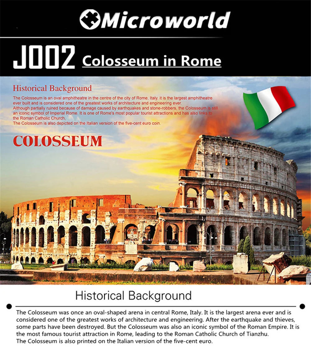 Microworld rompecabezas de Metal 3D, juguetes de Italia