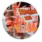 Microworld-rompecabezas de Metal 3D con tema de invierno, caja de música giratoria, Kits de modelos, rompecabezas DIY