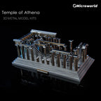 Microworld-juegos de rompecabezas de Metal 3D, Kits de modelos de construcción del templo de Atenea