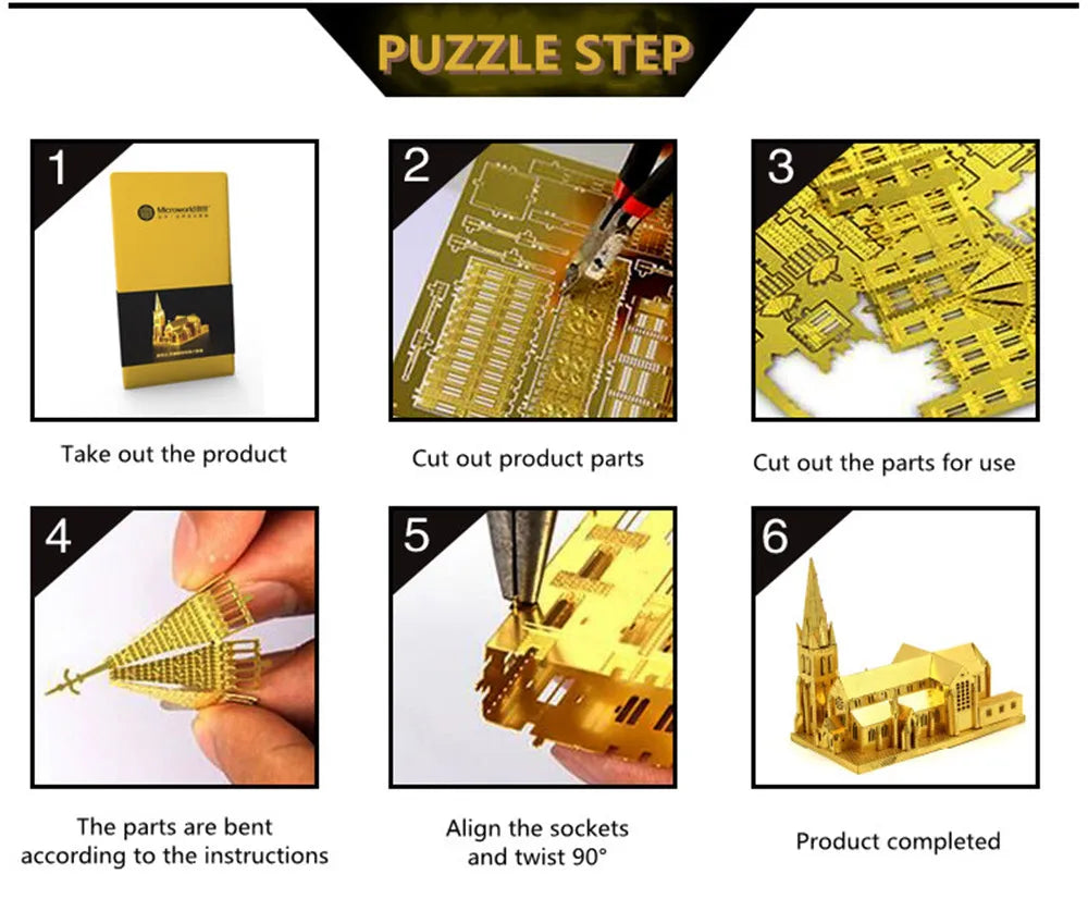 Microworld rompecabezas de Metal 3D, juguetes de Italia