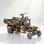 Camión Militar Camuflaje Mecánico Metal 3D