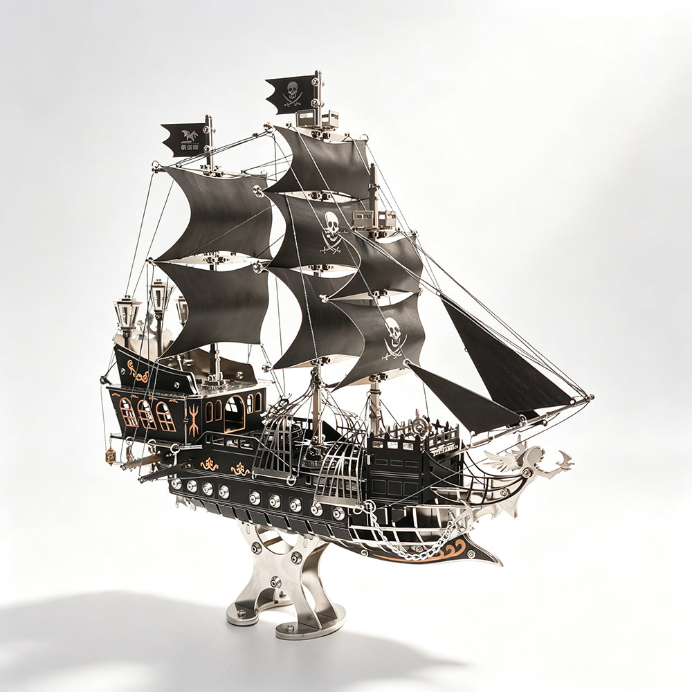 Barco Pirata Mecánico Metal 3D