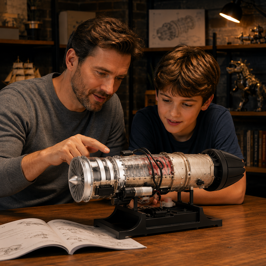Motor Turborreactor Escala 1:10 Metal Funcional