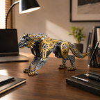 Lobo Mecánico Articulado Metal 3D