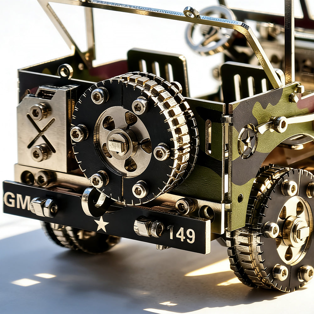 Jeep Militar Camuflaje Metal 3D