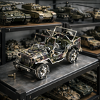 Jeep Militar Camuflaje Metal 3D