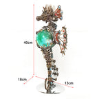Caballito de Mar Steampunk Metal 3D con Luces 2100 piezas