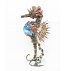 Caballito de Mar Steampunk Metal 3D con Luces 2100 piezas