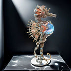 Caballito de Mar Steampunk Metal 3D con Luces 2100 piezas