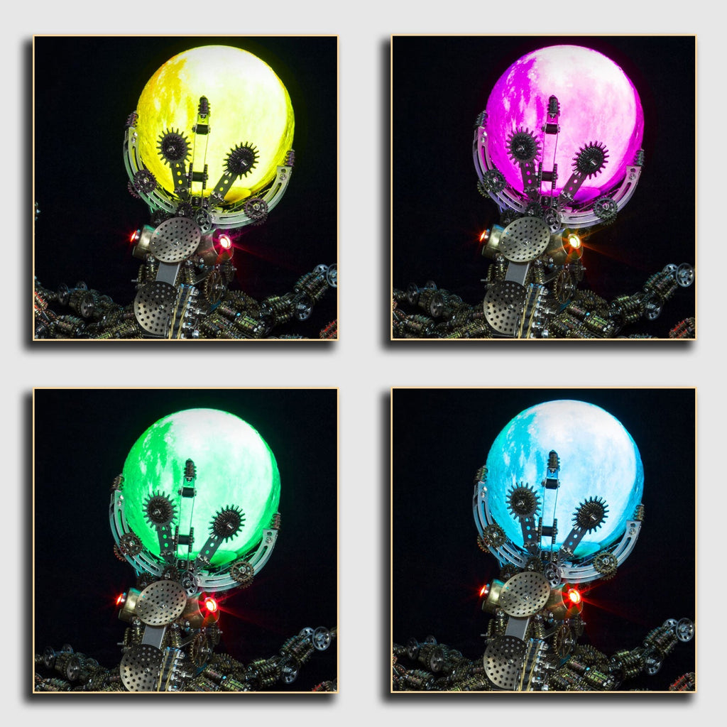 Pulpo Mecánico Steampunk Metal 3D 2400 piezas