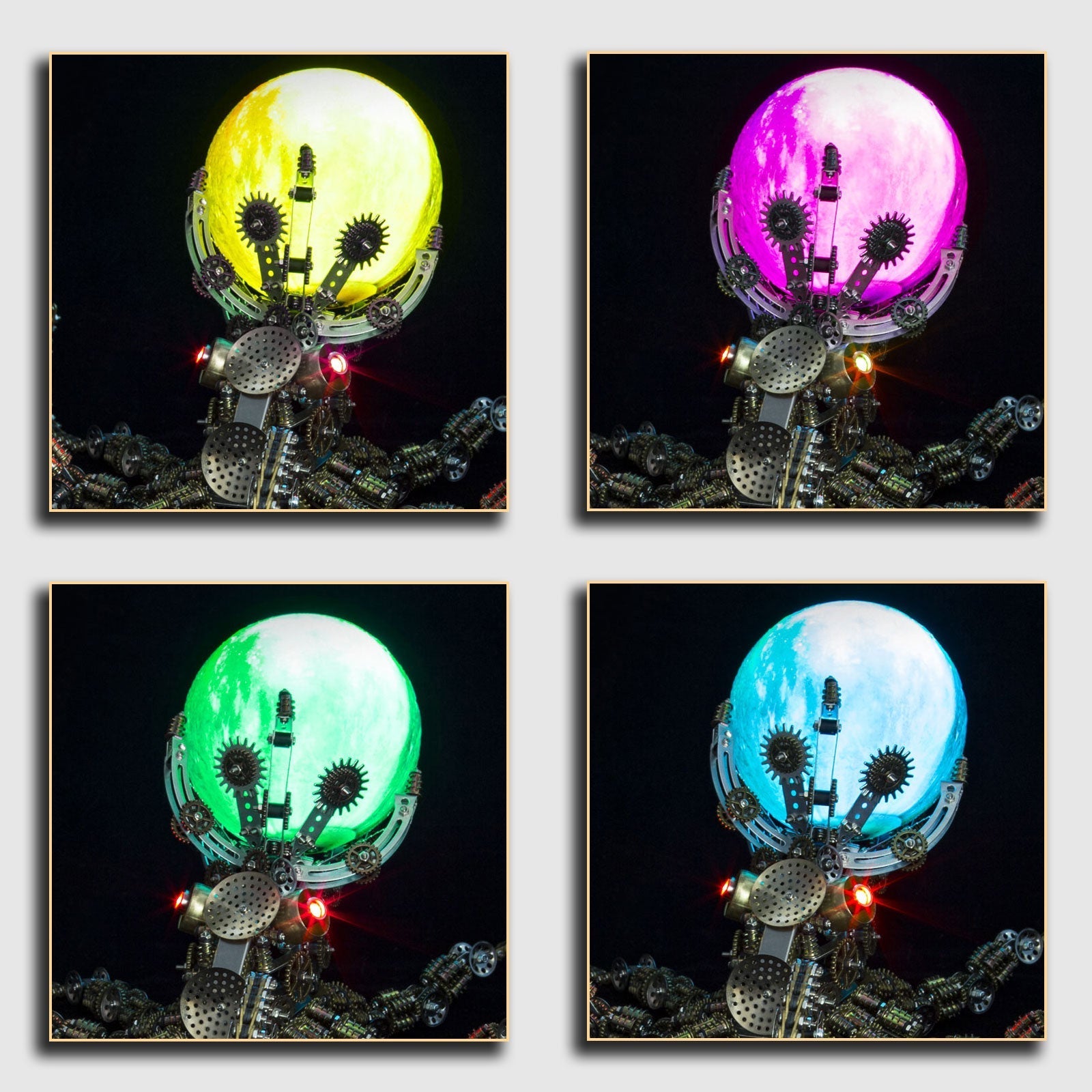 Pulpo Mecánico Steampunk Metal 3D 2400 piezas