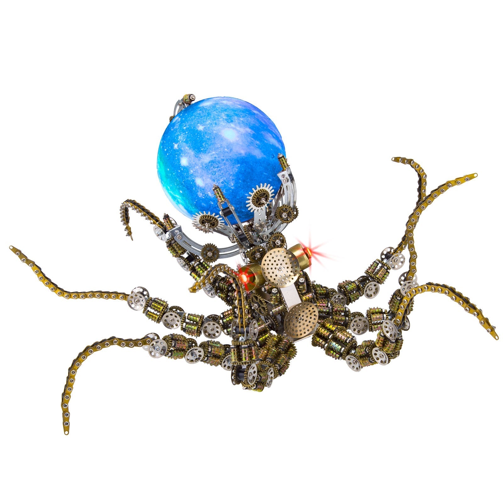 Pulpo Mecánico Steampunk Metal 3D 2400 piezas