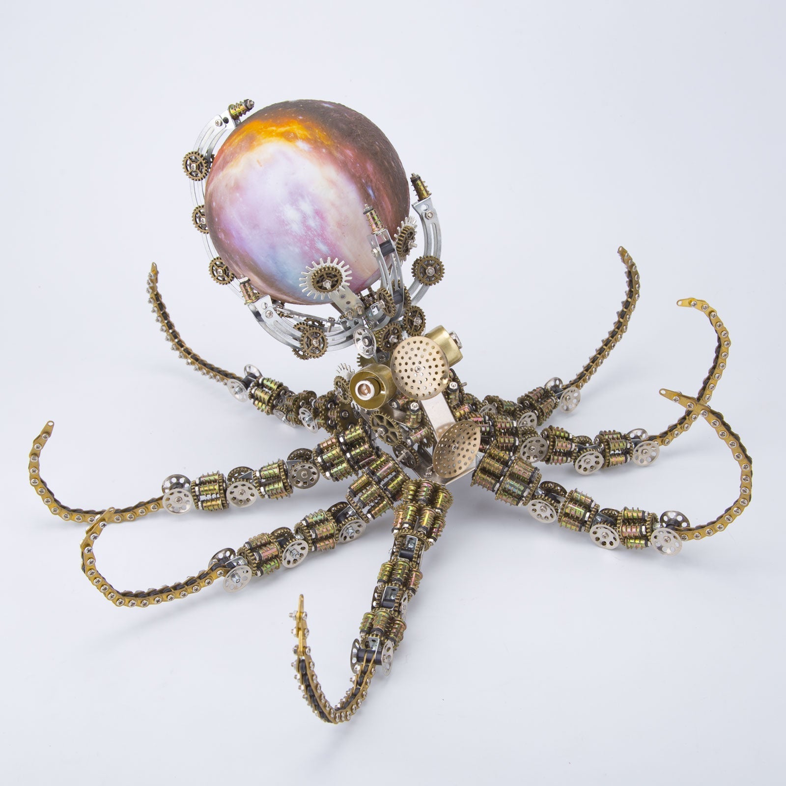 Pulpo Mecánico Steampunk Metal 3D 2400 piezas