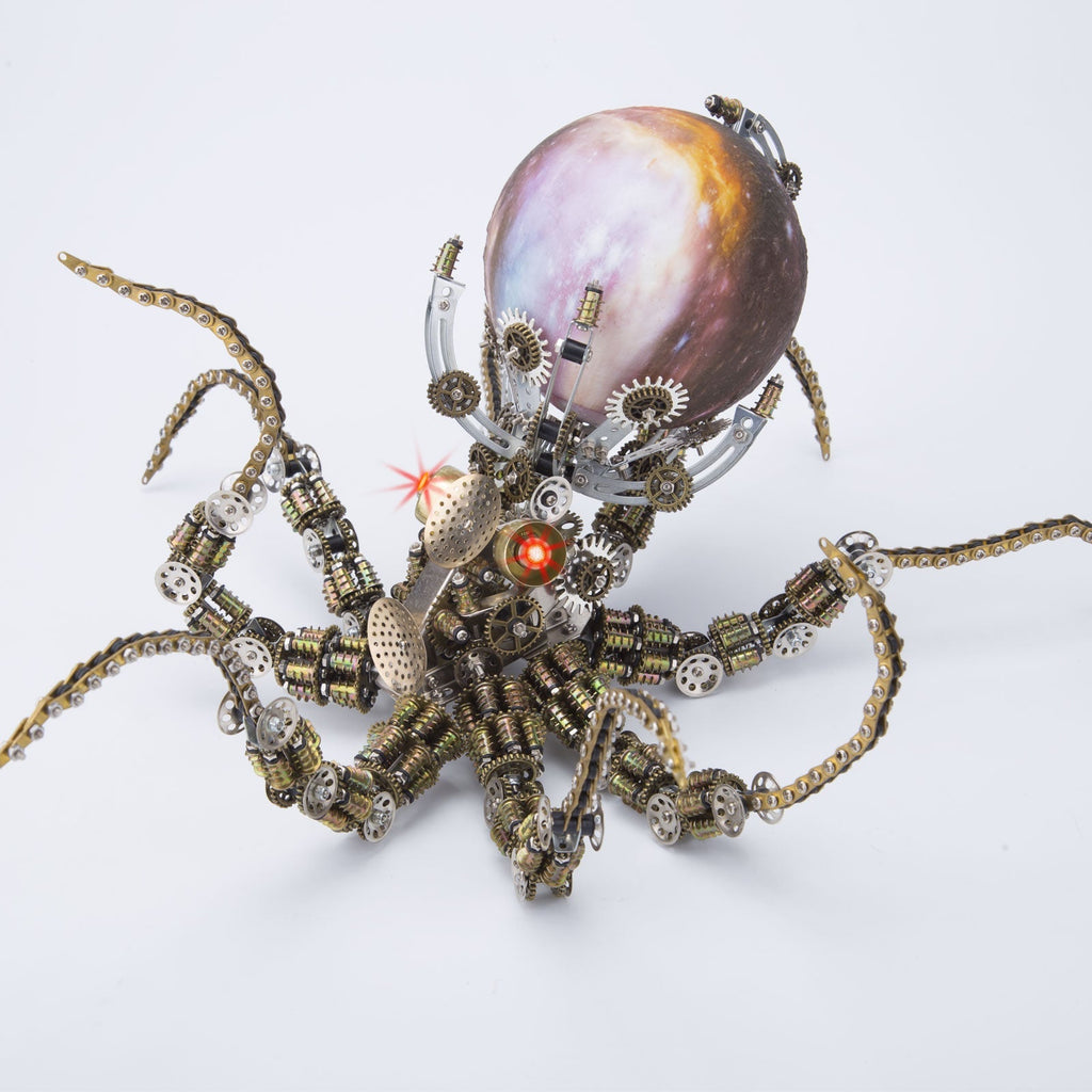 Pulpo Mecánico Steampunk Metal 3D 2400 piezas
