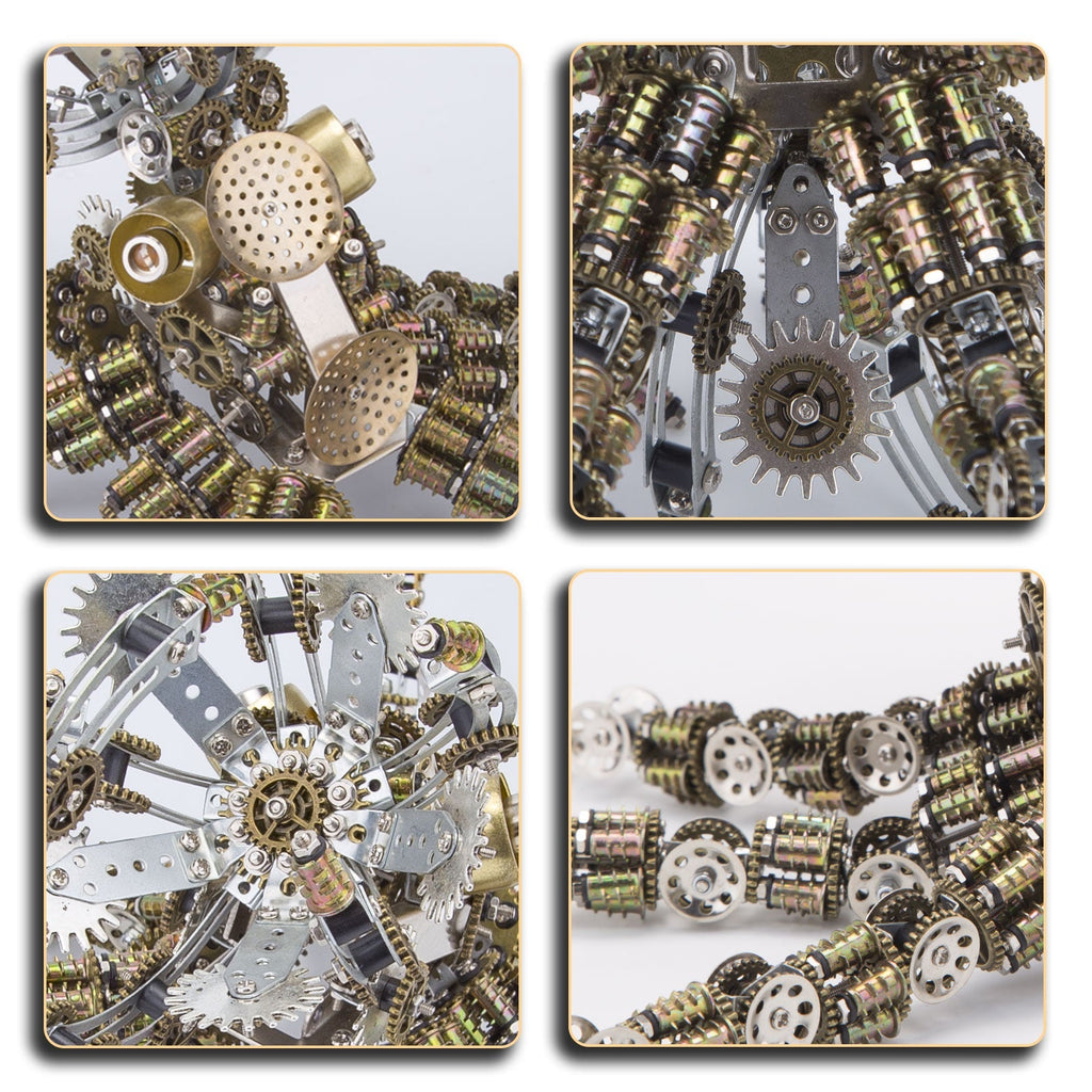 Pulpo Mecánico Steampunk Metal 3D 2400 piezas