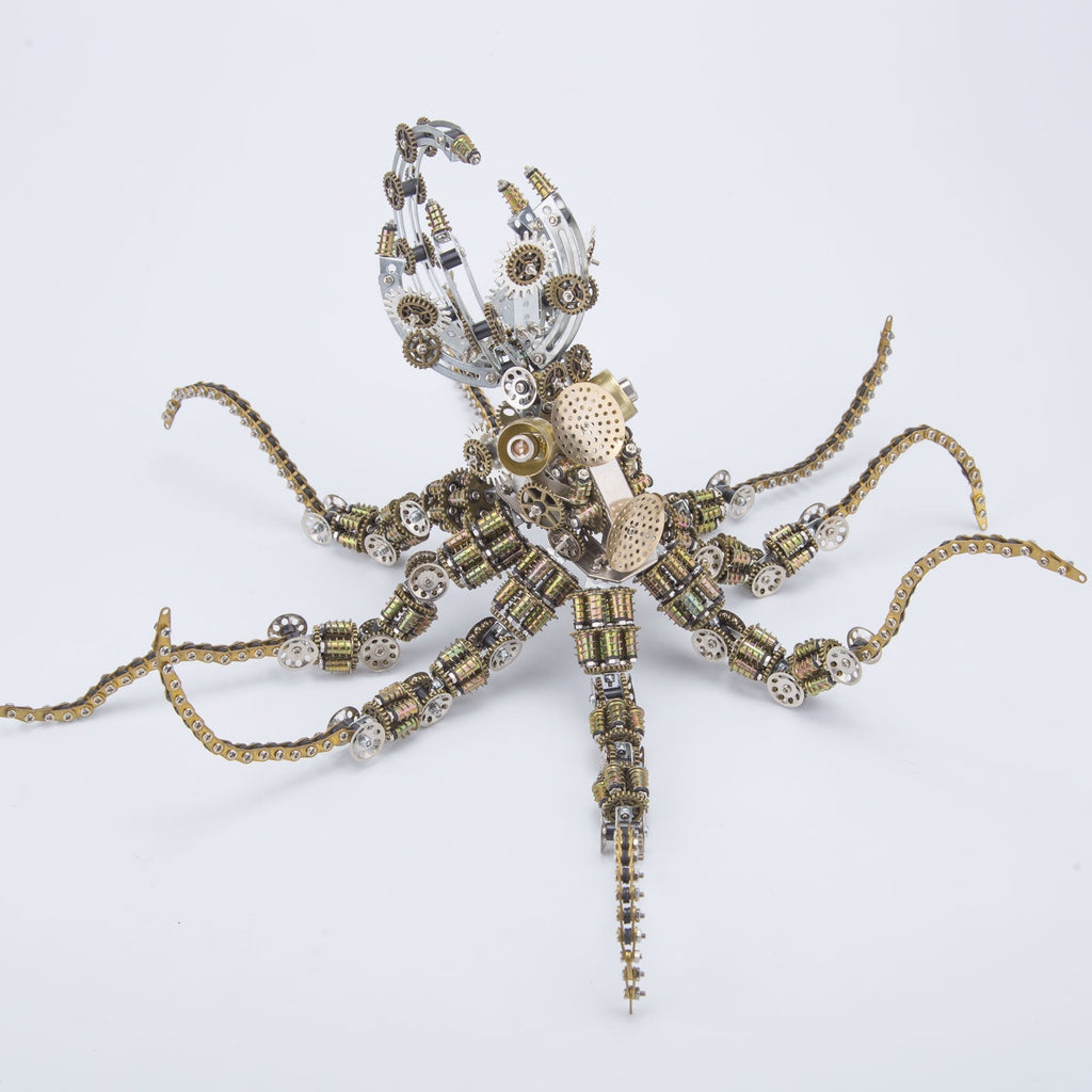 Pulpo Mecánico Steampunk Metal 3D 2400 piezas