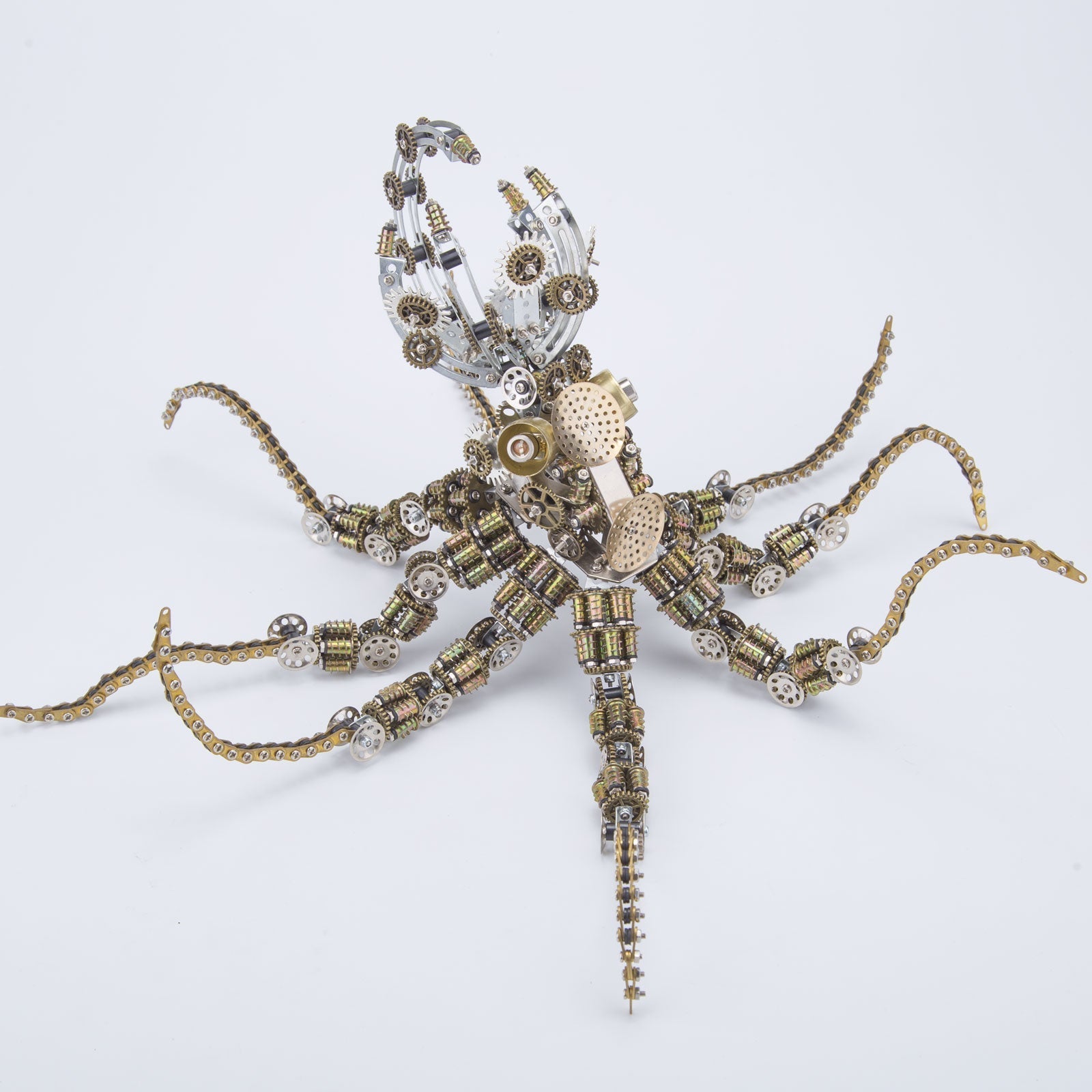 Pulpo Mecánico Steampunk Metal 3D 2400 piezas
