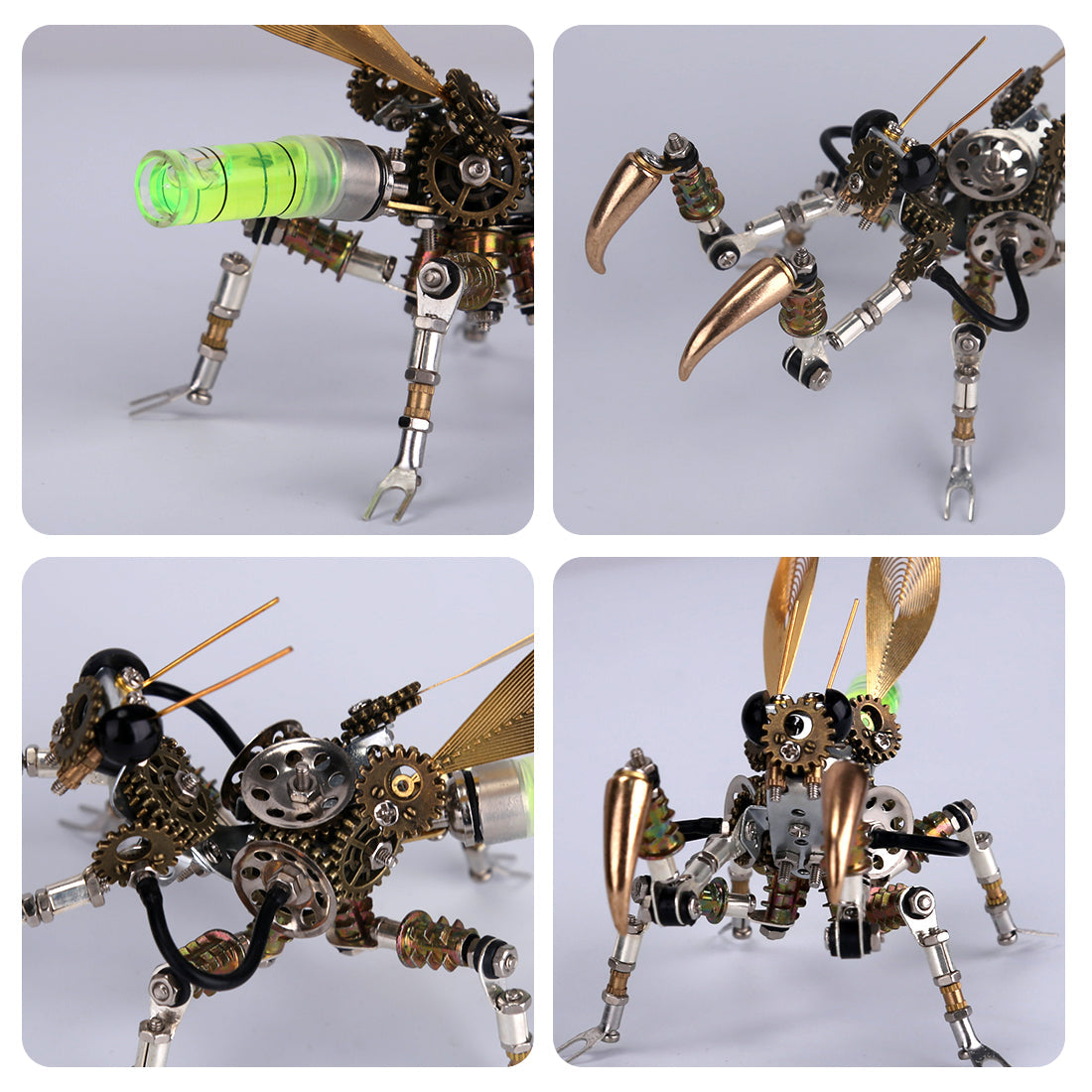Mantis Steampunk Metal 3D con Luces 300 piezas