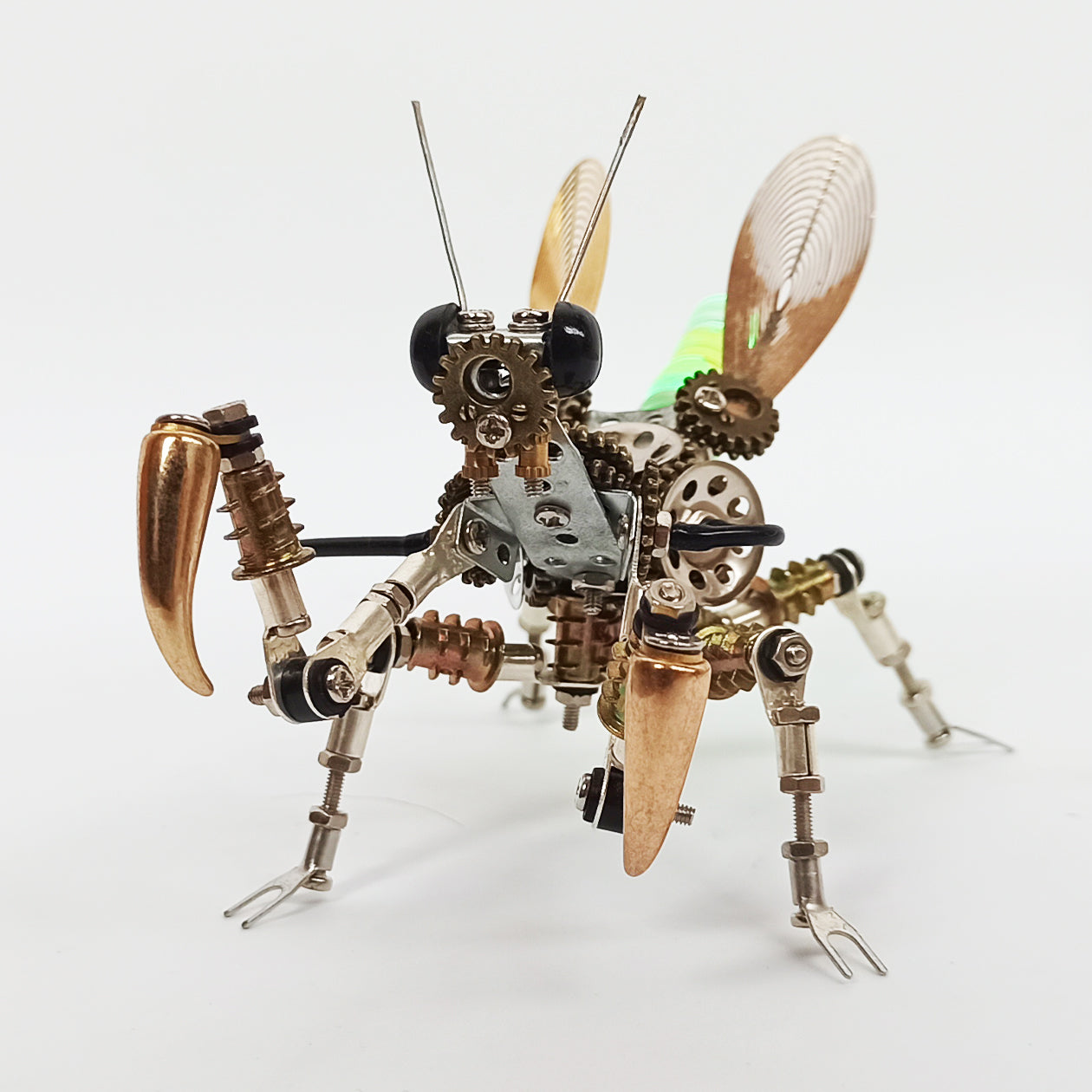 Mantis Steampunk Metal 3D con Luces 300 piezas