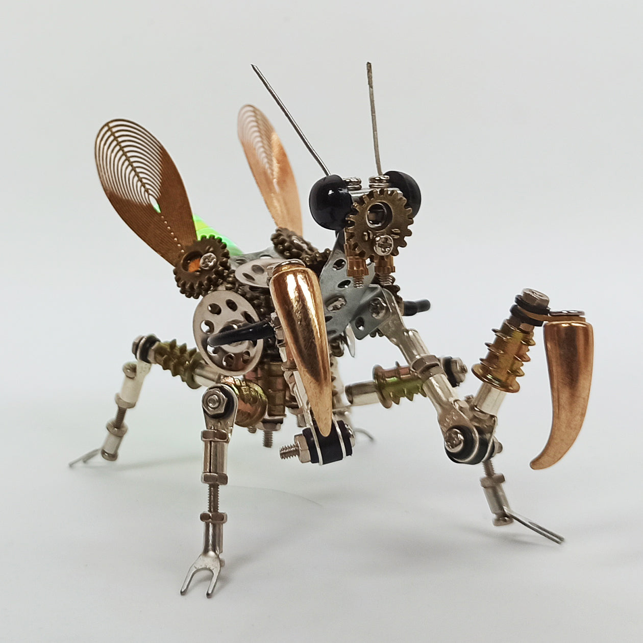 Mantis Steampunk Metal 3D con Luces 300 piezas