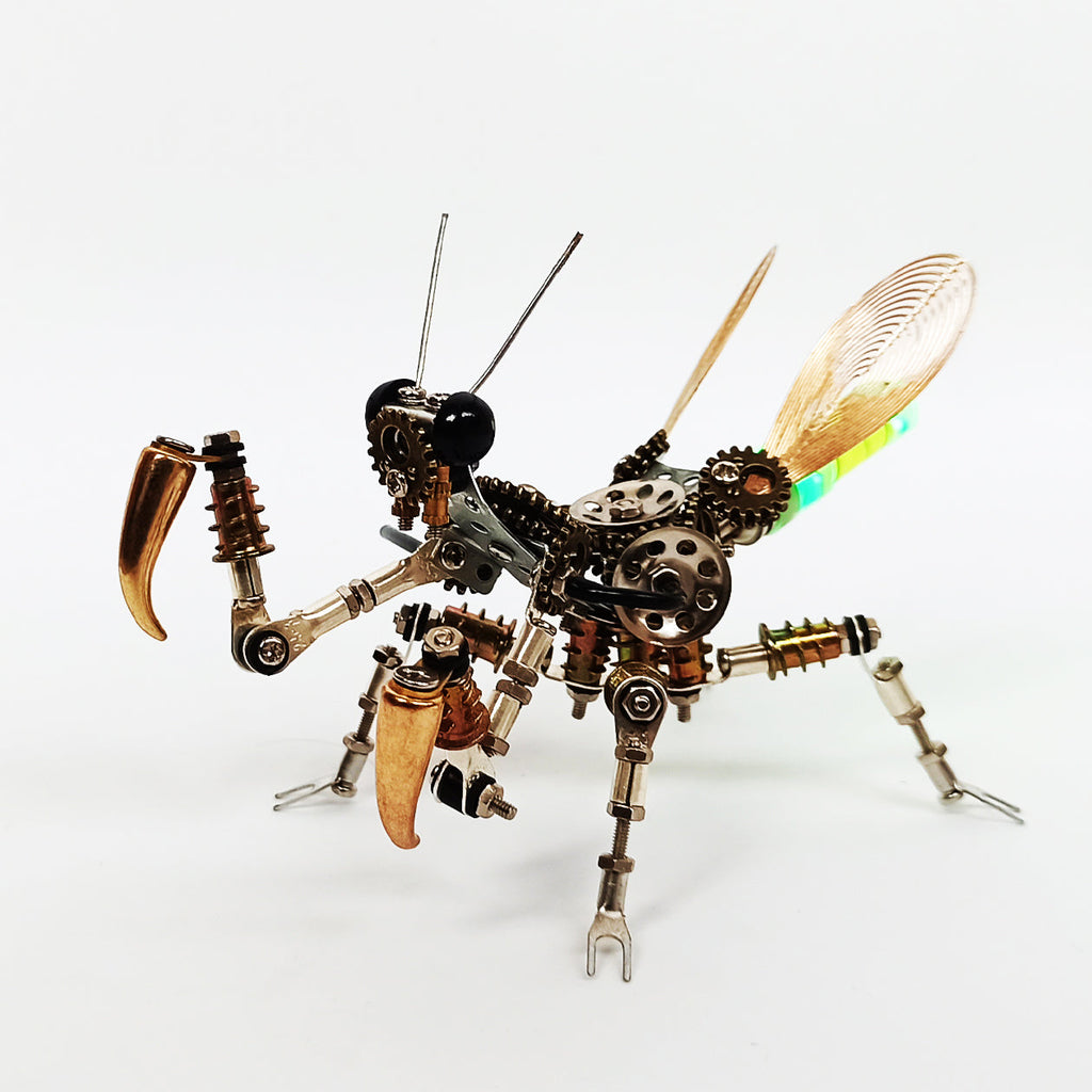 Mantis Steampunk Metal 3D con Luces 300 piezas
