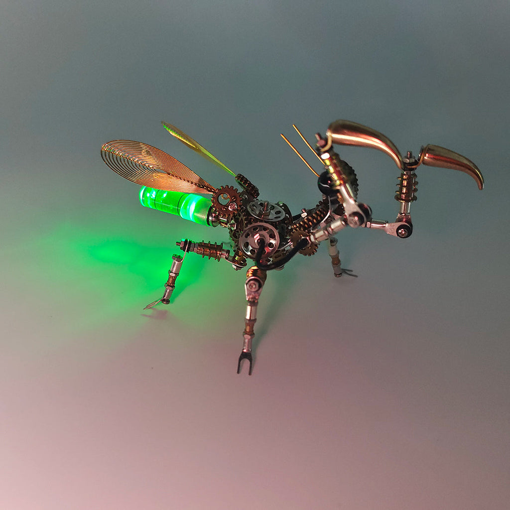 Mantis Steampunk Metal 3D con Luces 300 piezas