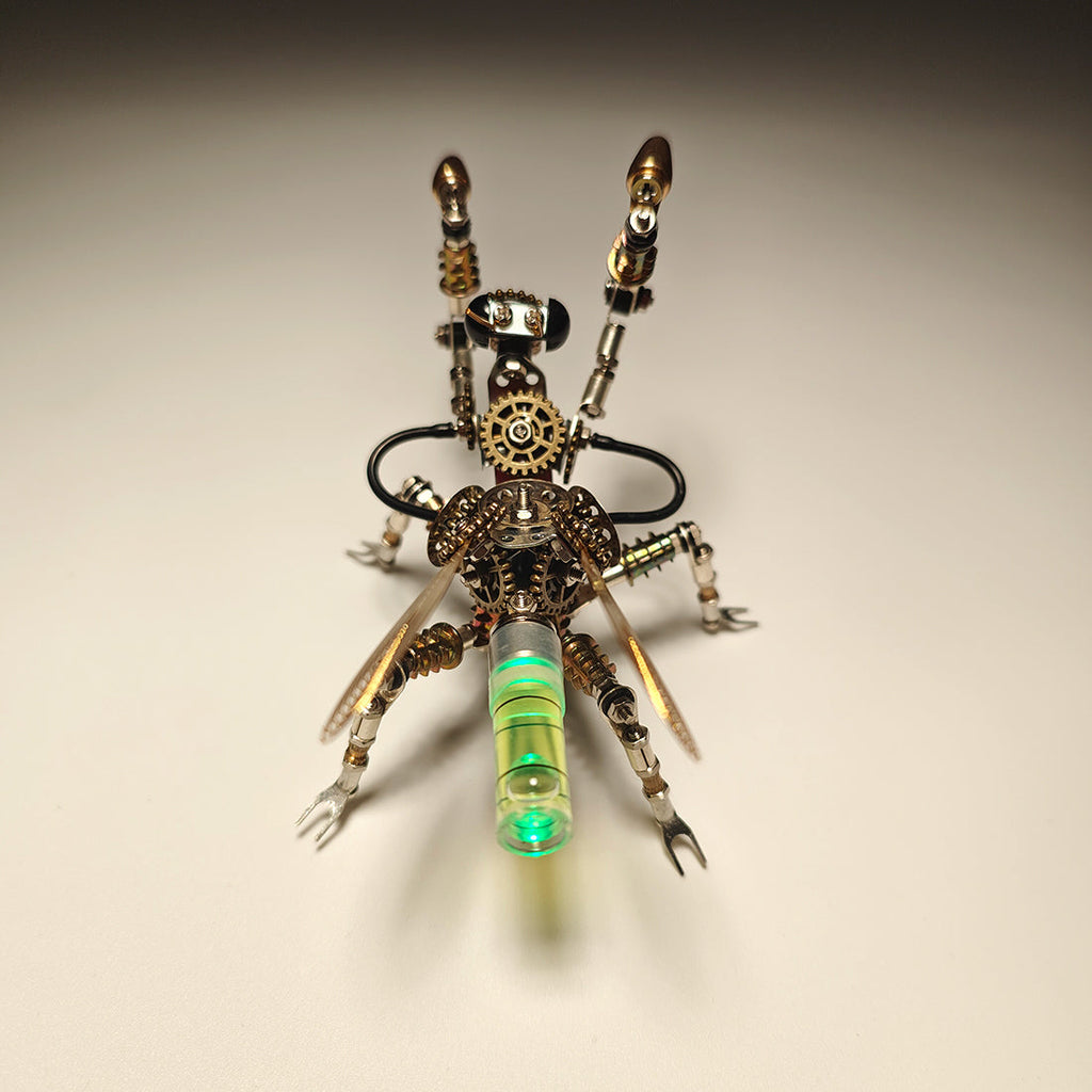 Mantis Steampunk Metal 3D con Luces 300 piezas