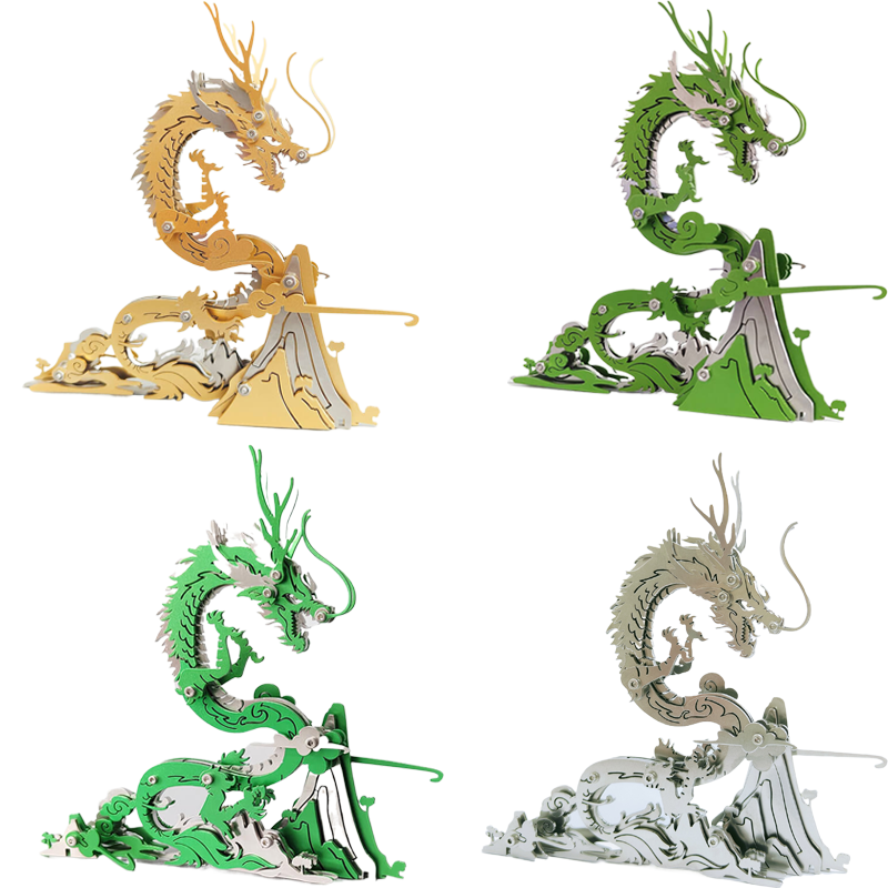 Dragón en la Montaña Metal 3D