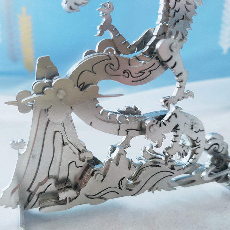 Dragón en la Montaña Metal 3D