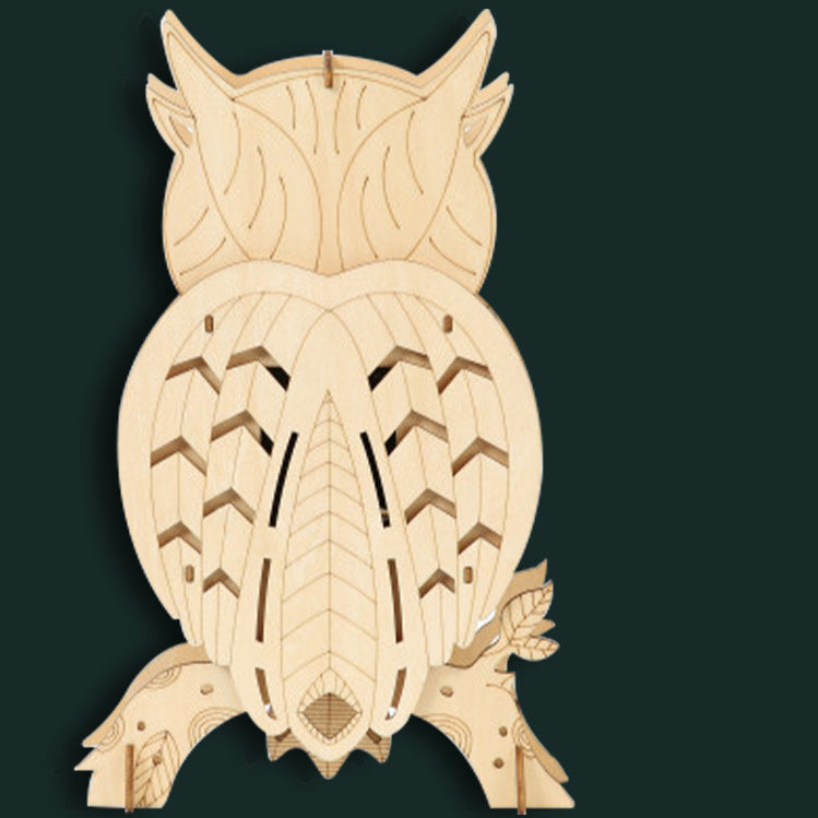 Reloj Péndulo Búho Esqueleto Metal 3D