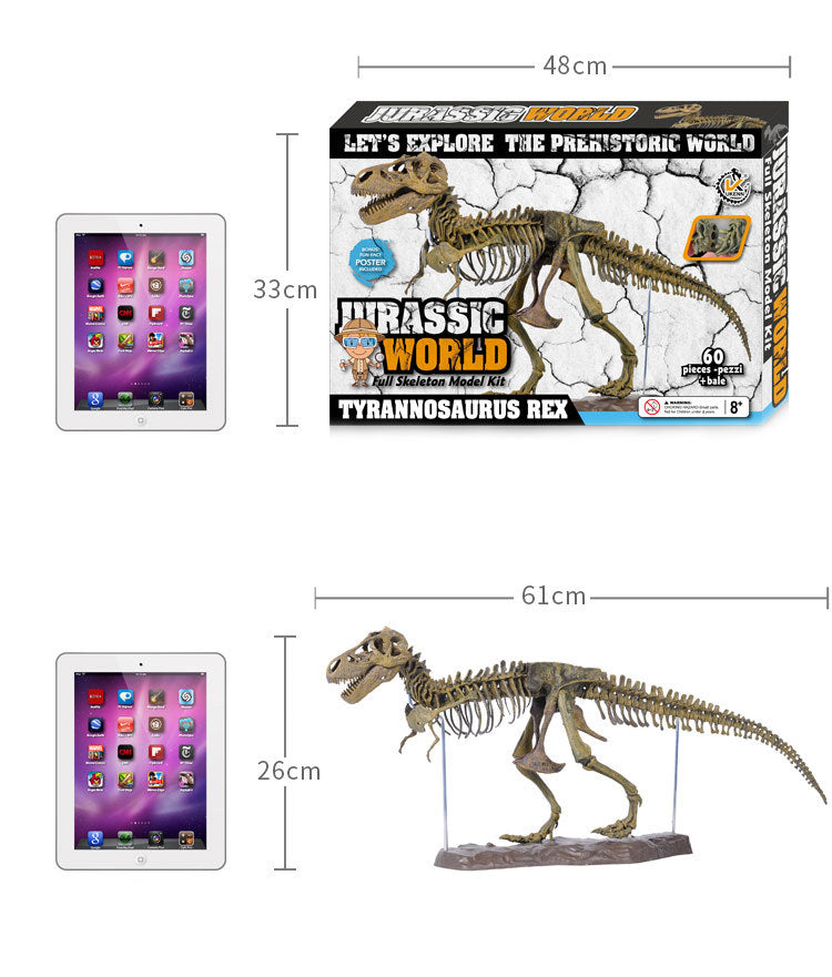 Esqueleto Fósil Tiranosaurio Rex Metal 3D