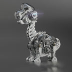 Dinosaurios Cretácicos Mecánicos Metal 3D