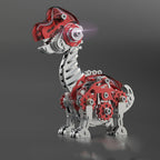 Dinosaurios Cretácicos Mecánicos Metal 3D