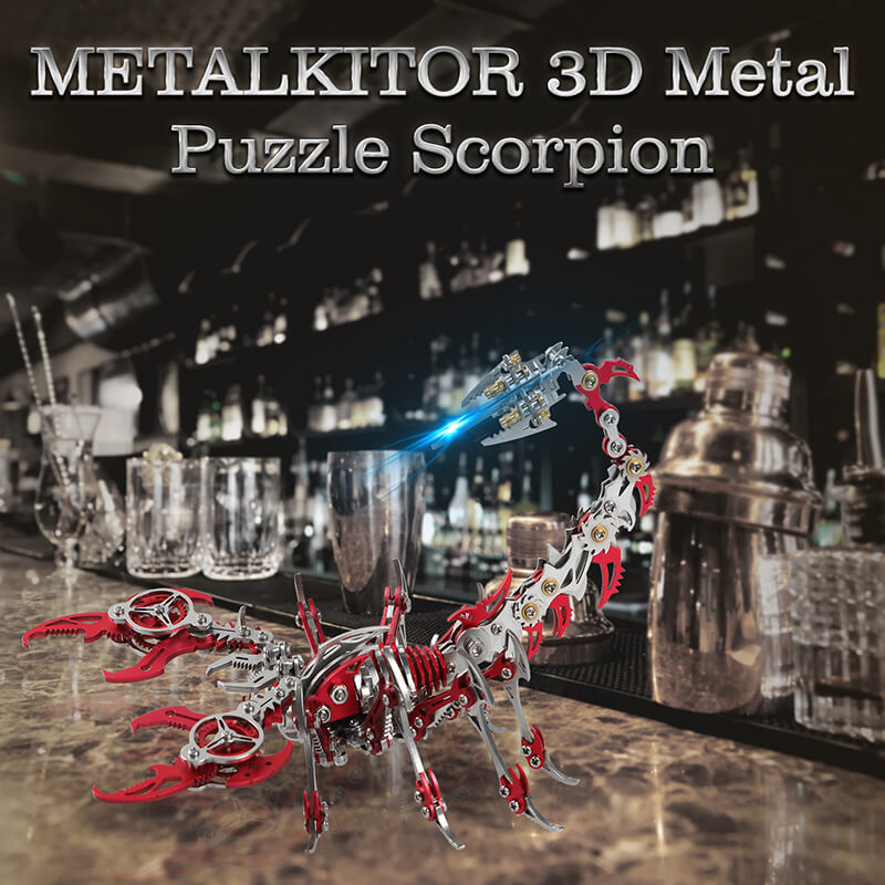 Escorpión Colorido Metal 3D