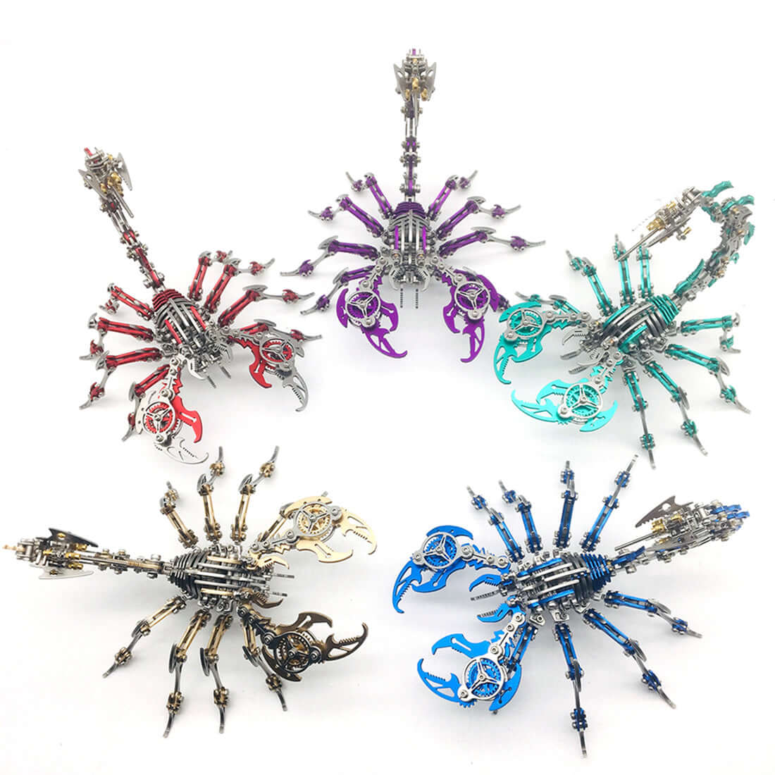 Pack 4 Escorpiones Coloridos Metal 3D