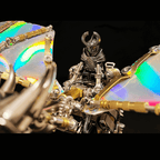 Dragón Volador Mecánico Metal 3D con Base
