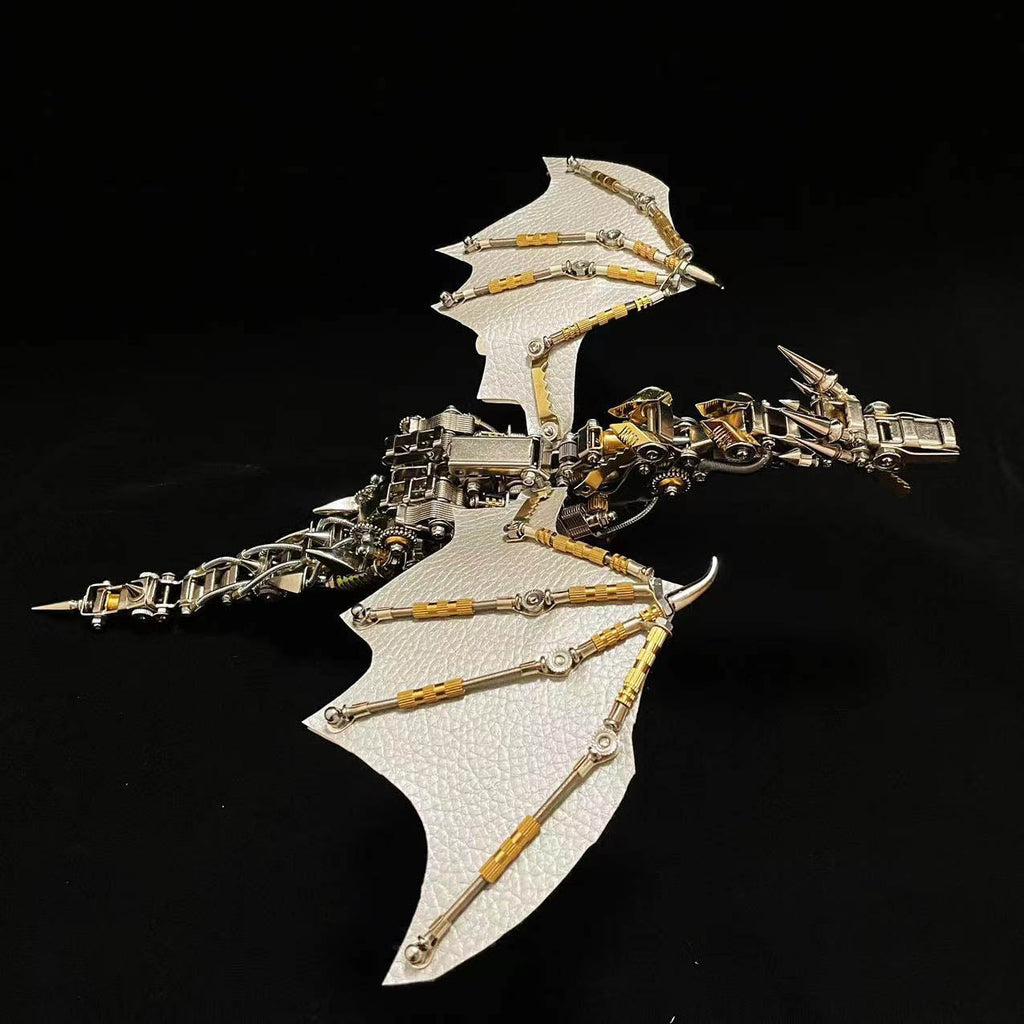 Dragón Volador Mecánico Metal 3D con Base