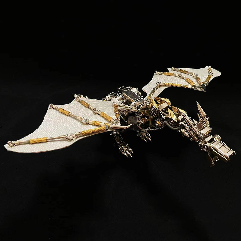 Dragón Volador Mecánico Metal 3D con Base