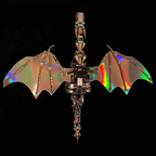 Dragón Volador Mecánico Metal 3D con Base