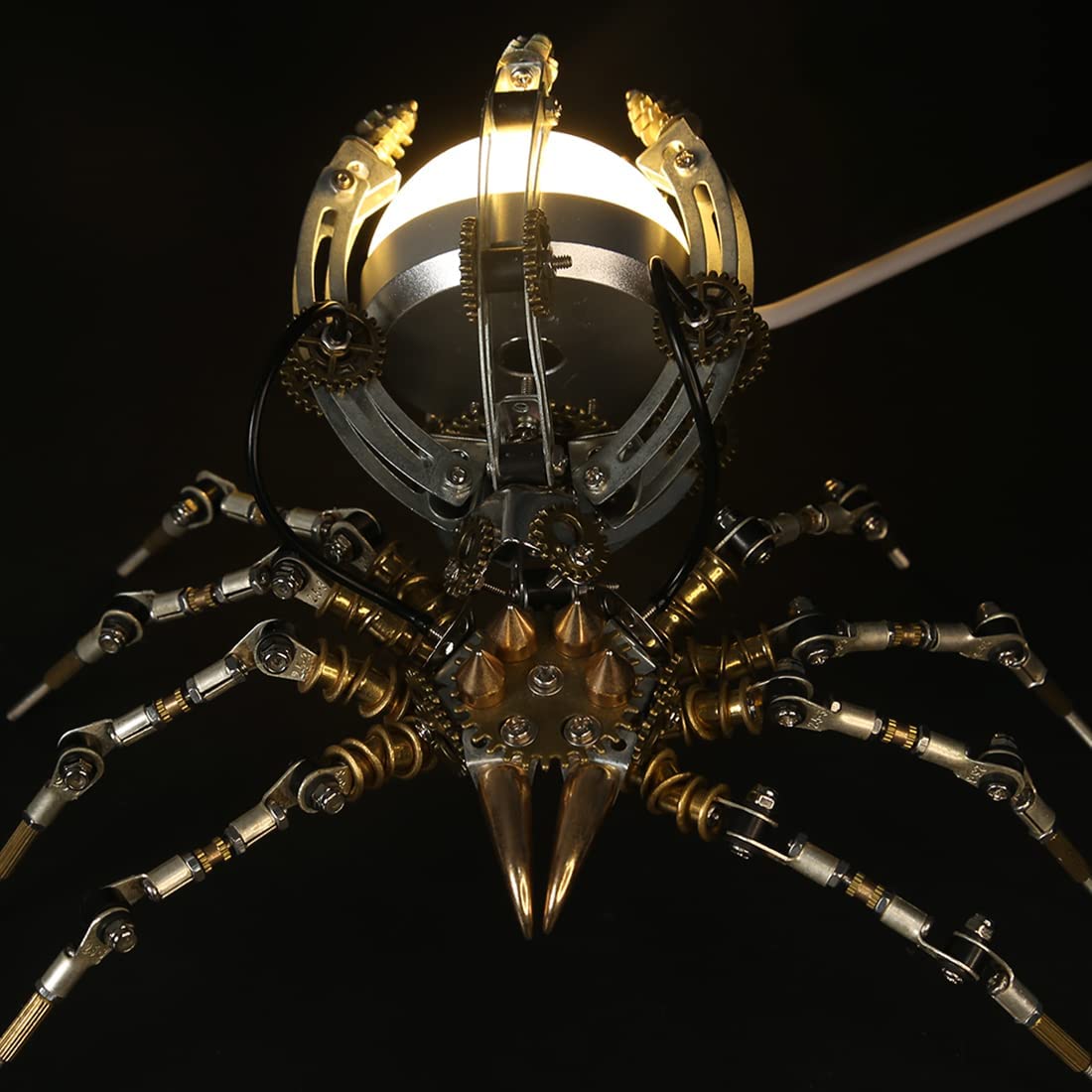 Araña Steampunk Lámpara de Mesa Metal 3D 512 piezas