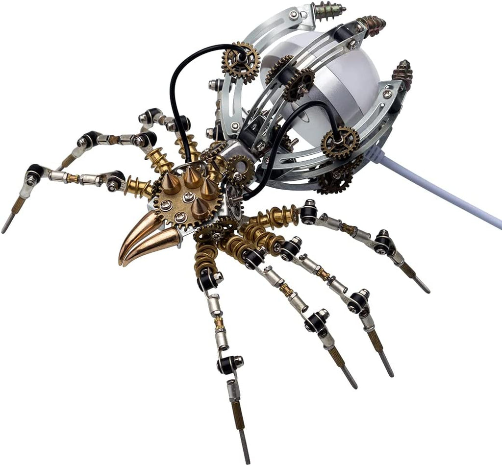 Araña Steampunk Lámpara de Mesa Metal 3D 512 piezas