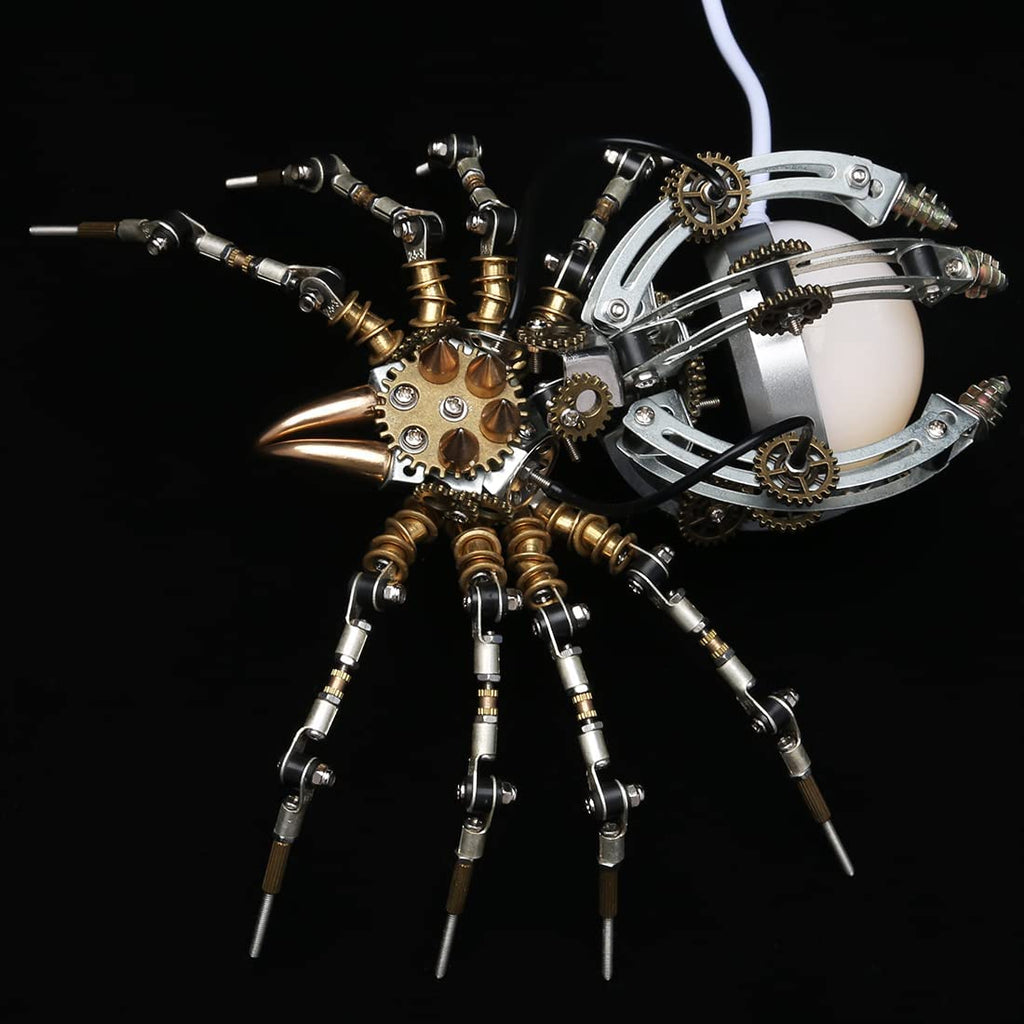 Araña Steampunk Lámpara de Mesa Metal 3D 512 piezas