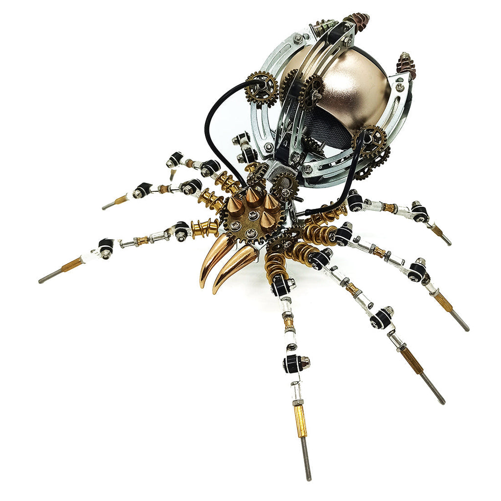 Araña Steampunk Metal 3D con Altavoz Bluetooth 512 piezas