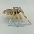 Araña Mecánica con Reloj Steampunk Metal 3D