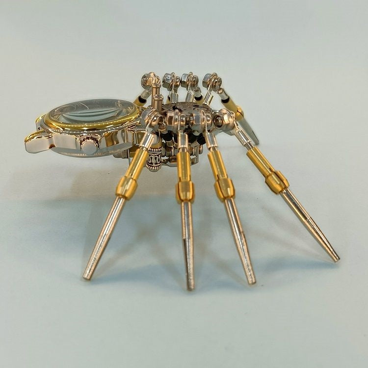 Araña Mecánica con Reloj Steampunk Metal 3D