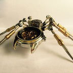 Araña Mecánica con Reloj Steampunk Metal 3D